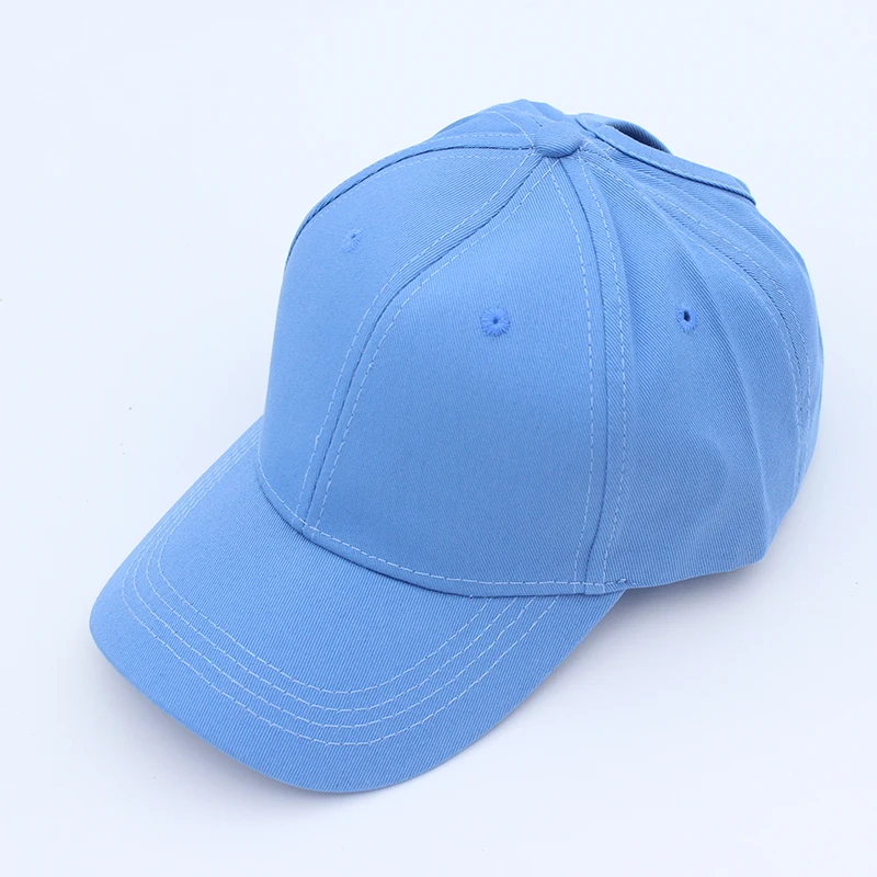 Pure Color High Ponytail Baseball Cap for Women Girls Sport