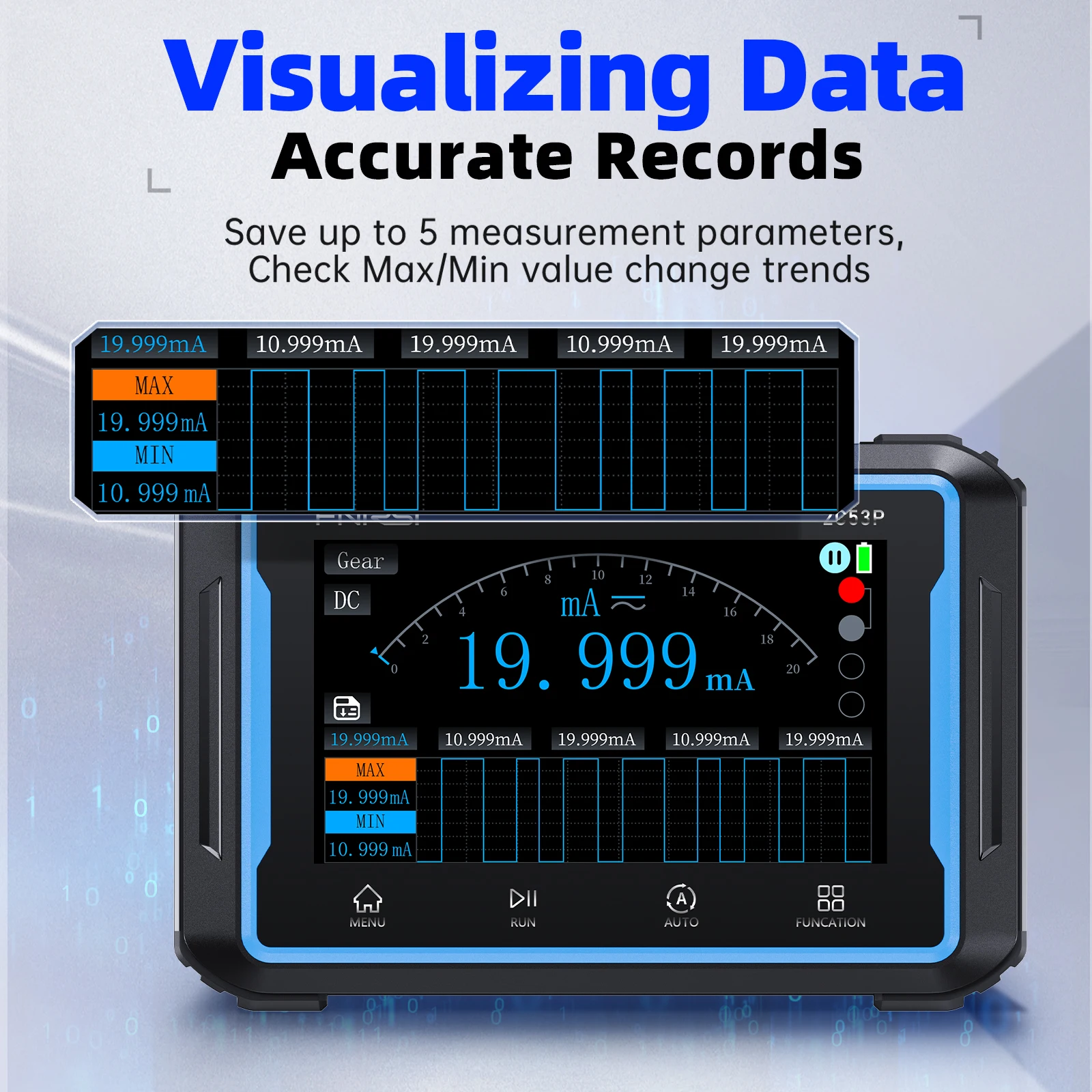 FNIRSI 2C53P Plus Upgraded 3 in1 Oscilloscope/Multimeter/DDS Signal Generator with Carrying Case Tablet Touch Screen Portable Di digital multimeter digital oscilloscope signal generator