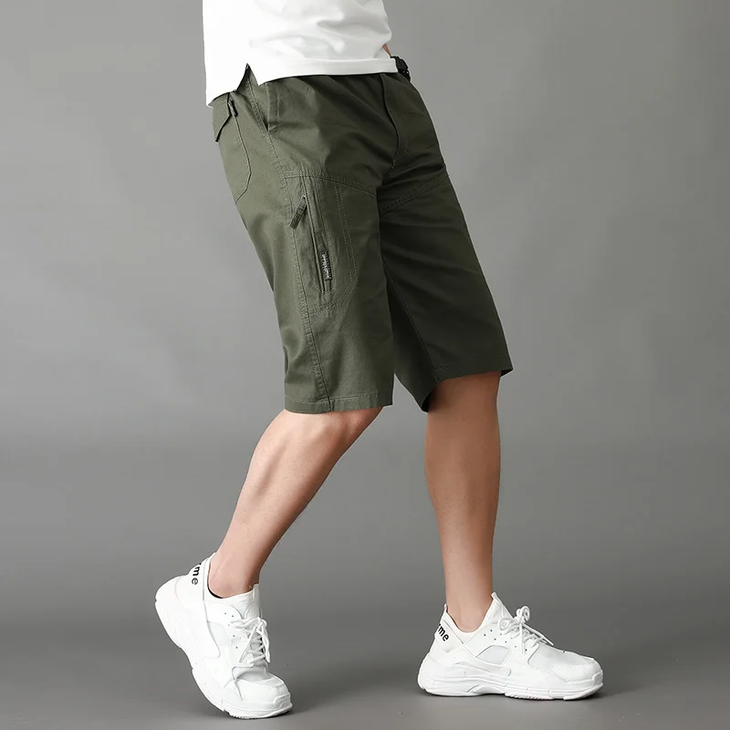 Summer Men's Shorts 2024 New Casual Outdoor Pure Cotton Tactical Windproof Cargo pants Retro Simple Men's Solid Color Clothing