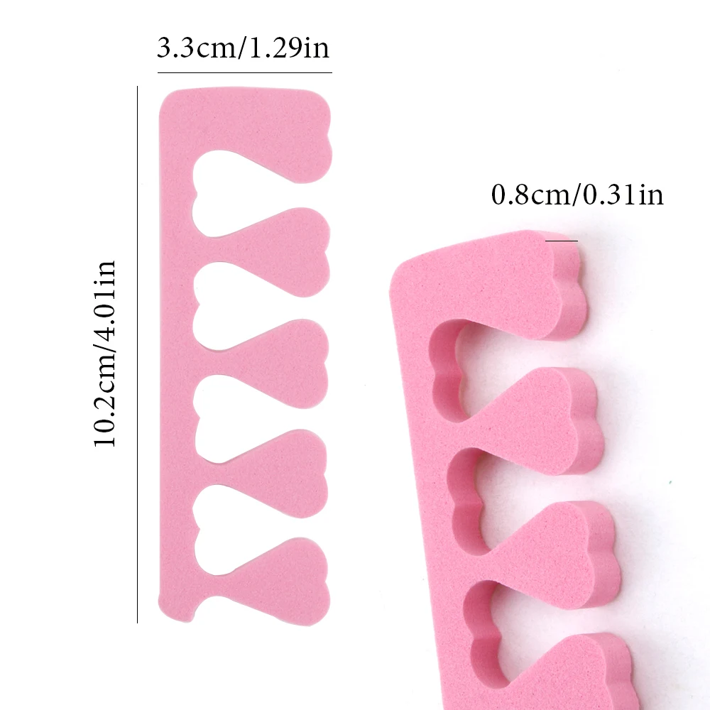 10/20/50Pcs Toe Separators Toe Spreader Finger Toe Separator Foam Sponge Foot Fingers Separators Soft Gel UV Polish Manicure Toe Spacer Divider Pedicure Supplies