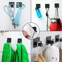 Stainless Steel Self Adhesive Wall Coat Rack Key Holder Rack Towel Hooks Clothes Rack Hanging Hooks Bathroom Home Accessories 6