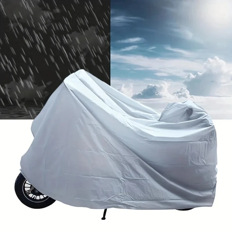 Motorcycle Cover PEVA Single Layer Rainproof Sunscreen for Motorcycle Bicycle Electric Vehicle