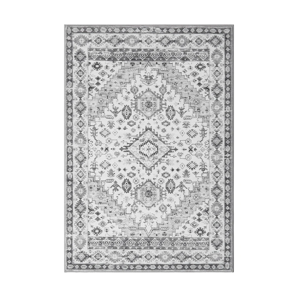 1,2 x 1,7 m großer Vintage-Teppich, rutschfest, fusselfrei, Innenbodenmatte, niedrigflorig, dünner Teppich für Schlafzimmer, Wohnzimmer, Heimdekoration – Detail 8