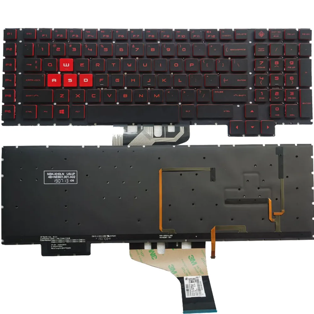 Teclado Retroiluminado dos Eua para hp Omen 17-an 17-an000 17-an013tx 17-an010ca 17-an020ca Layout em Inglês Nsk-xh0ln Novo - Imagem 2