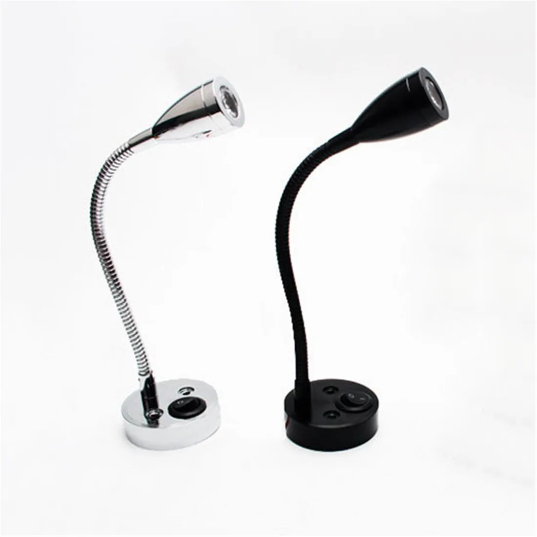 Wall Lamp Gooseneck RV Reading 12V 3W Bedside with Switch For Reading Boat Yacht Caravan Motorhome
