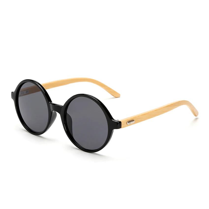 

FOENIXSONG Women's Round Sunglasses for Men Women Bamboo Mens UV400 Vintage Glasses Eyewear Lentes Gafas De Sol