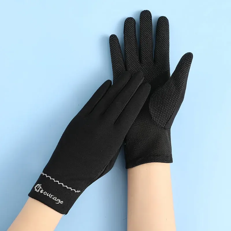 

Fashion Summer Women Lace Driving Gloves Non-Slip Sun Protection Mittens Elegant Lace Accessories Lady Thin Cotton Gloves