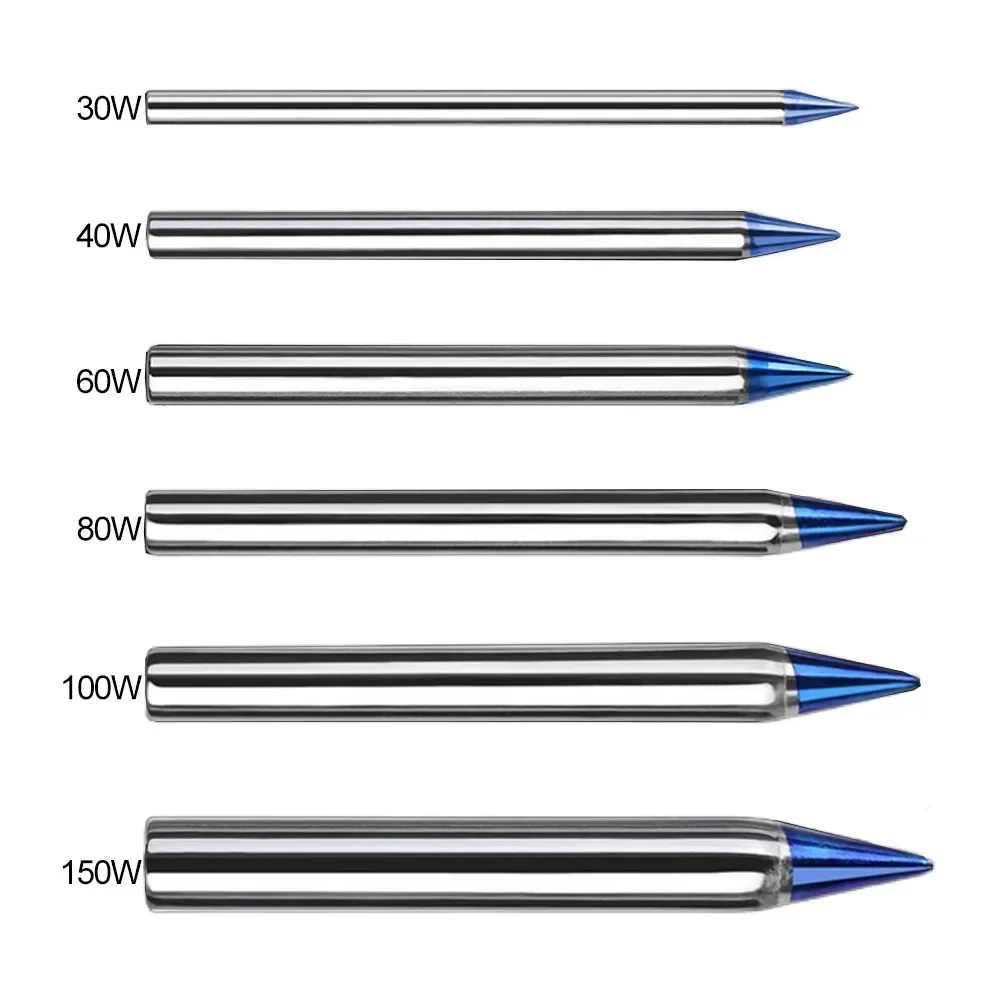 Soldering Iron Solder Iron Kit Soldering Iron Tips 1pc Blue Pointed 30/40/60/80/100/150W External Heat Lead-Free Station Solder