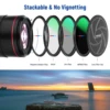NEEWER Magnetic Lens Filter Kit, Neutral Density ND1000 & MCUV & CPL Filter, Adapter Ring, Filter Cap with 42-Layer Multi-Coated 3