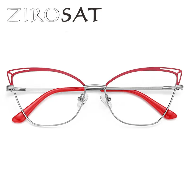ZIROSAT 3038 광학 안경 합금 프레임, 처방 안경 Rx, 여성 에일 안경