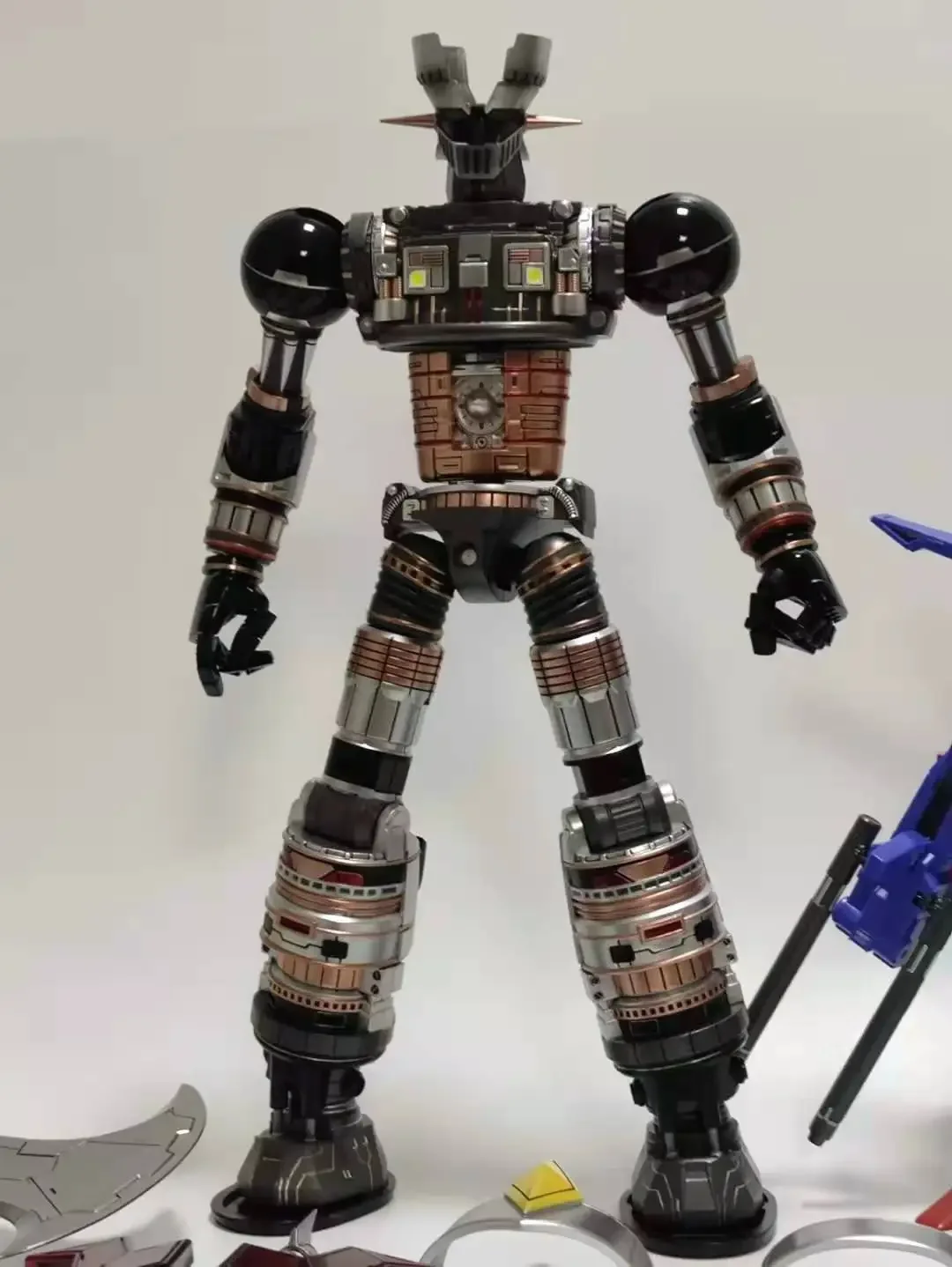 King Arts Mazinger Z 액션 피규어 로봇 장난감, 선물 수집, 재고, 37cm, CR02 CR-02 프라이머리 블랙 컬러