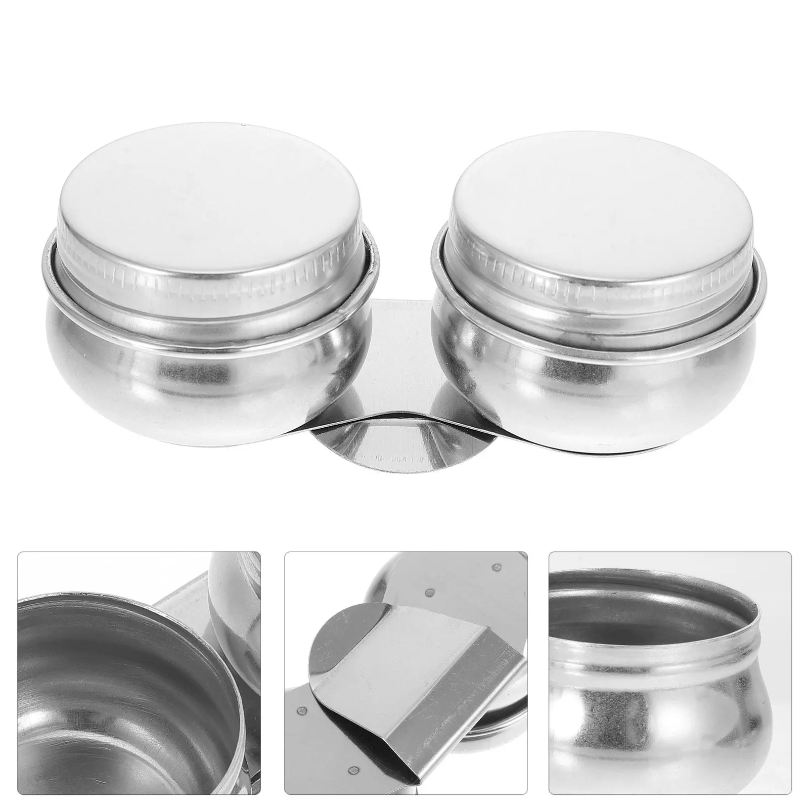 이중 스테인리스 페인팅 브러쉬 세척 용기, 클립형 휴대용 세척 펜 용기(뚜껑 포함), 학교, 가정, 야외용