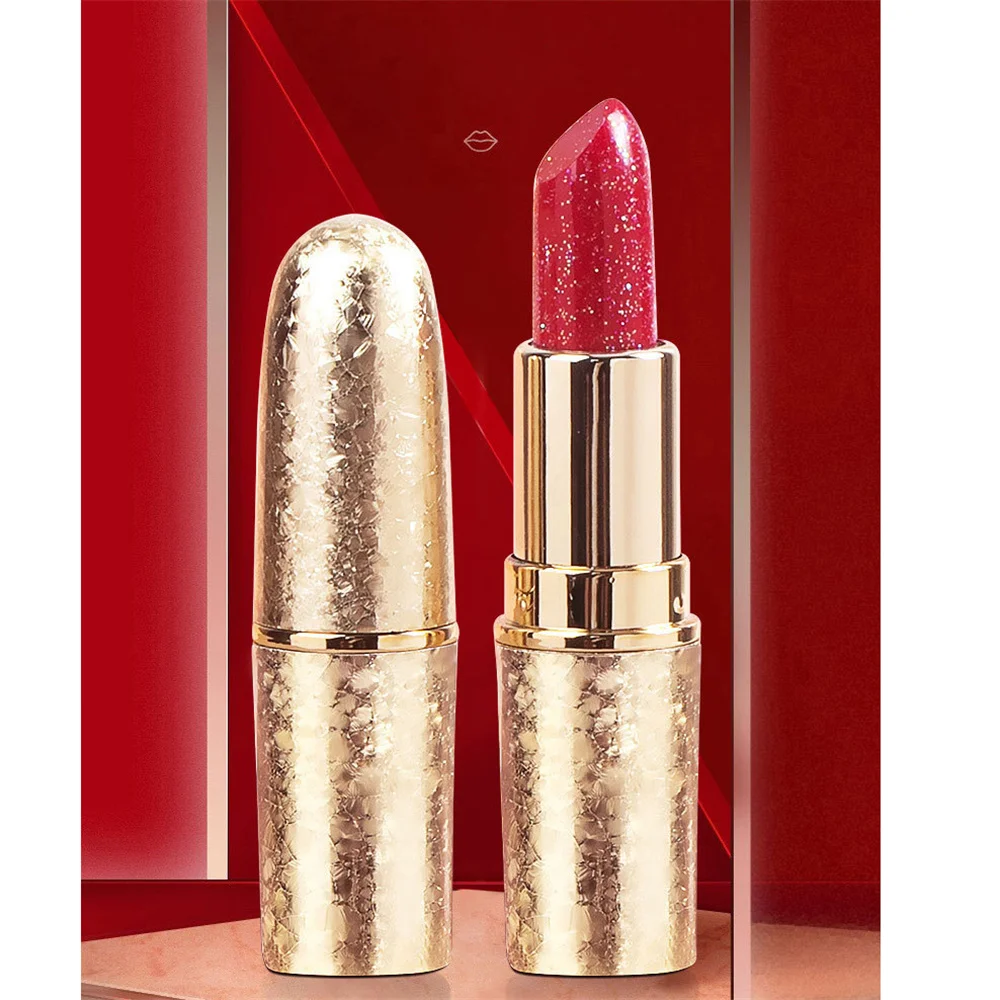 Impermeável Glitter Lipgloss, Colorido Lip Balm, Esmalte Lábios Maquiagem, Mudança De Cor Tint, Cosméticos, 9 Cores image