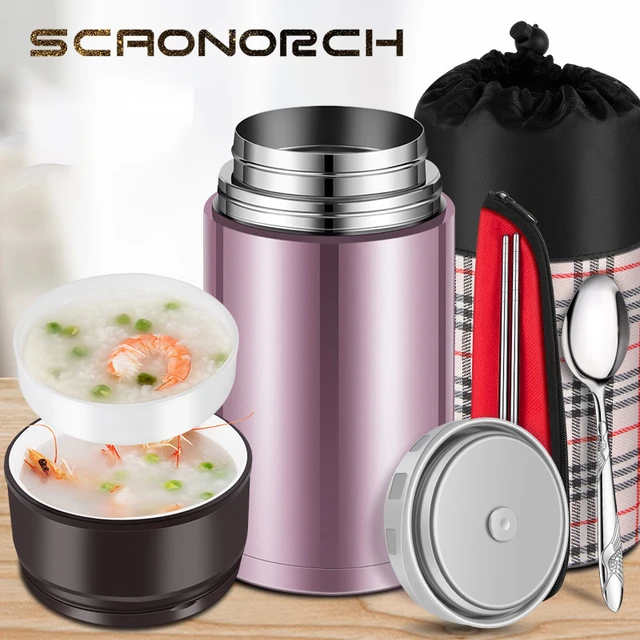 Insulated Lunch Container Portable Hot Food Thermos Vacuum Flasks Soup  Thermo Cup Leakproof Lunch Box For Cool Or Warm Food - AliExpress