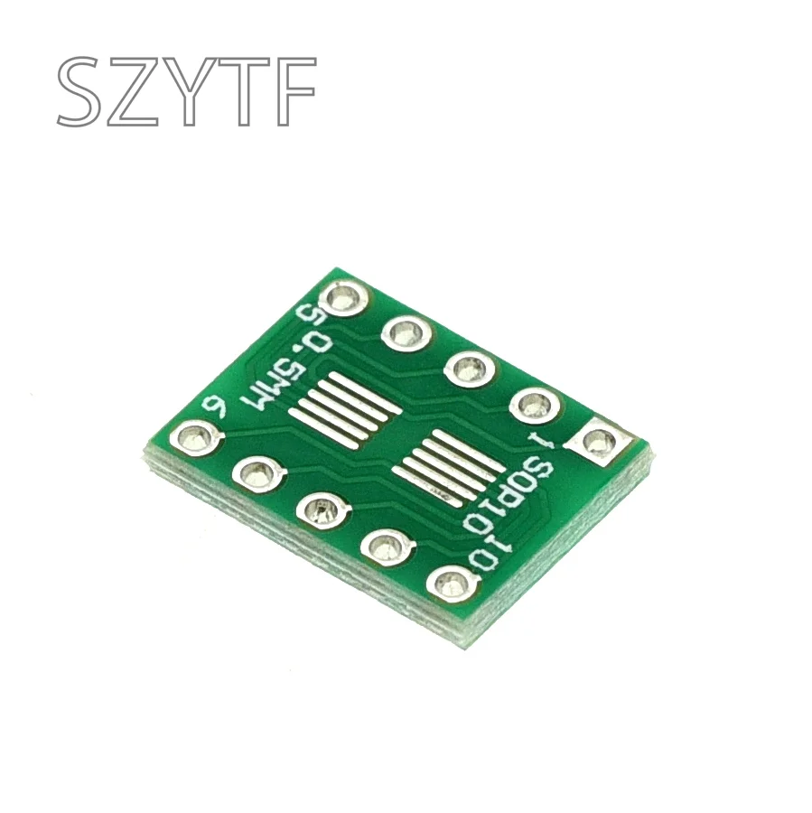 Adapter plate SOT23 MSOP10 UMAX turn DIP10 0.5mm / 0.95mm 20pcs/bag