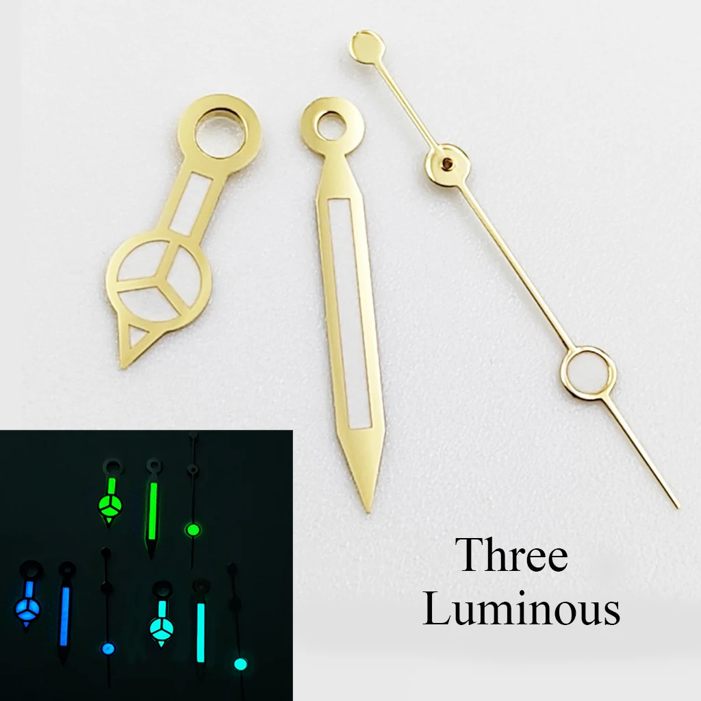 Aiguilles De Montre Noires Avec Finition Luminescente Pour Mouvement à
