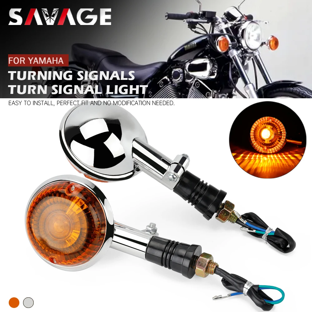 

Turn Signal Light For YAMAHA Virago 250 535 VMAX 1200 XV 400 750 1100 SR 1990 Motorcycle Accessories Indicator Lamp Blinker