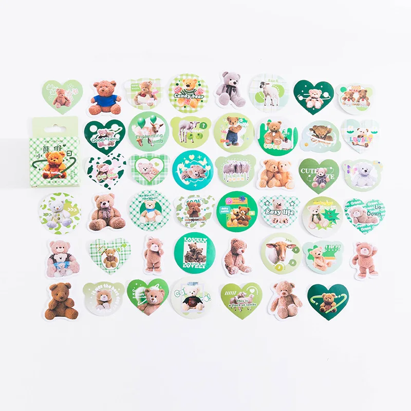 Cartoon Avocado Animal Stickers Set - Cute Decorative Flakes for Bullet Journaling, Scrapbooking, and School Supplies (45 PCS)