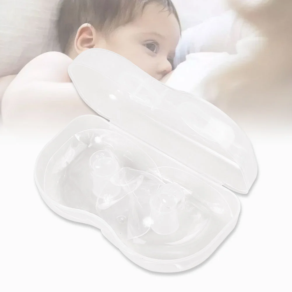 2pcs Breastfeeding Shield Semicircle Silicone Protector Nursing Cover Dust Proof Storage Case Safe Non Practical Use