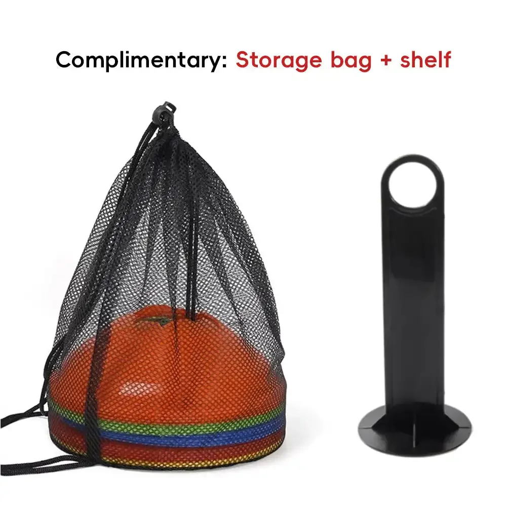 10pcs Cone Set Football Training Equipment for Kid Pro Disc Cones Agility Exercise Obstacles Avoiding Sport Training Accessories soccer training cones training equipment set
