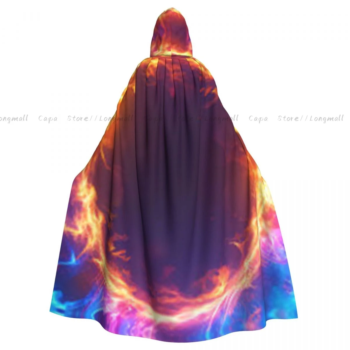 

Накидка с капюшоном для взрослых на Хэллоуин с изображением Вселенной глаз, средневековый костюм, длинное платье, пальто