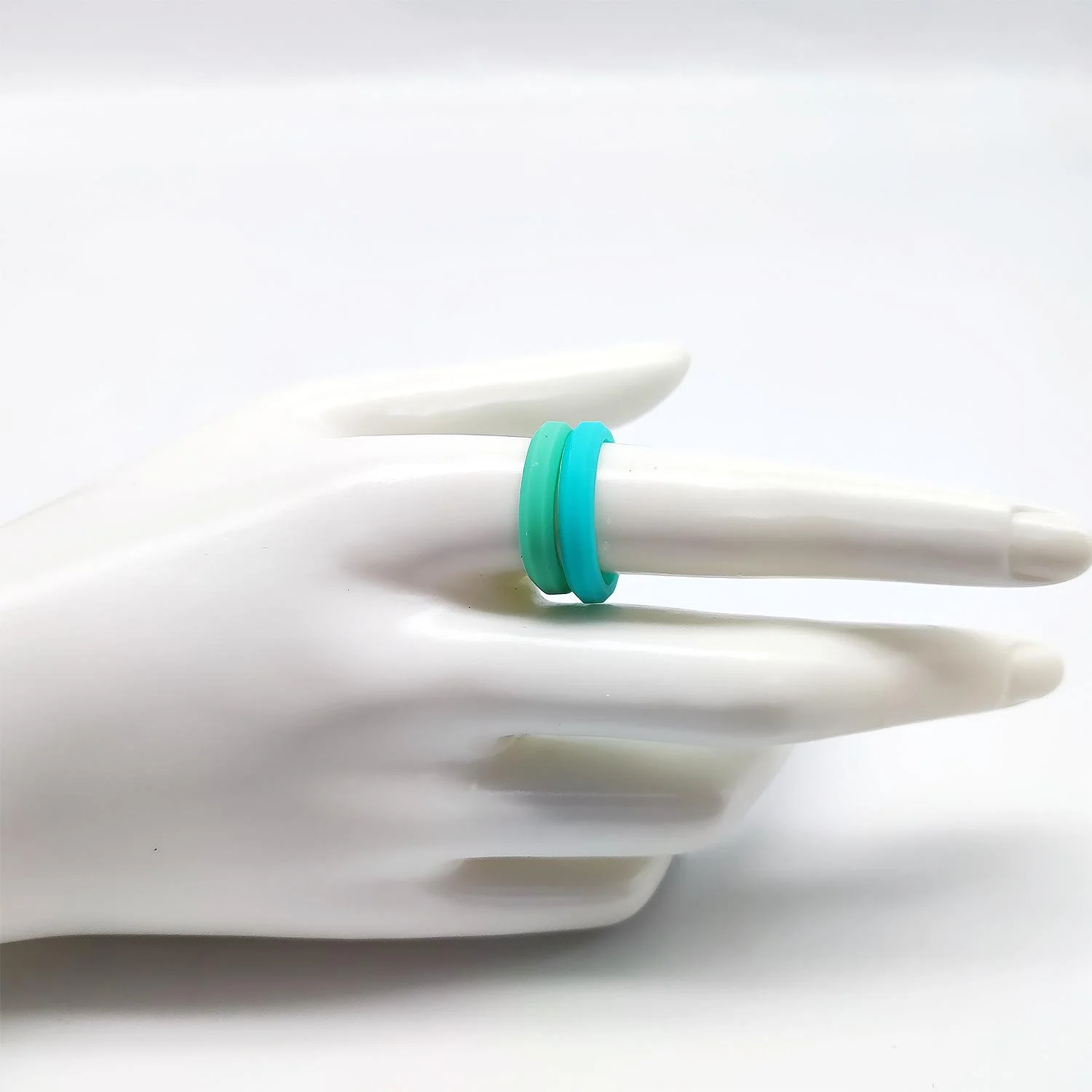Sports Hypotenuse Silicone Ring for Women Wedding Rubber Bands Hypoallergenic Flexible Finger Rings 1pc