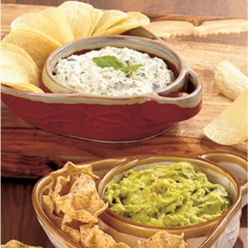 Heat-Resistant Ceramic Soup & Sandwich Bowl with Handles 1