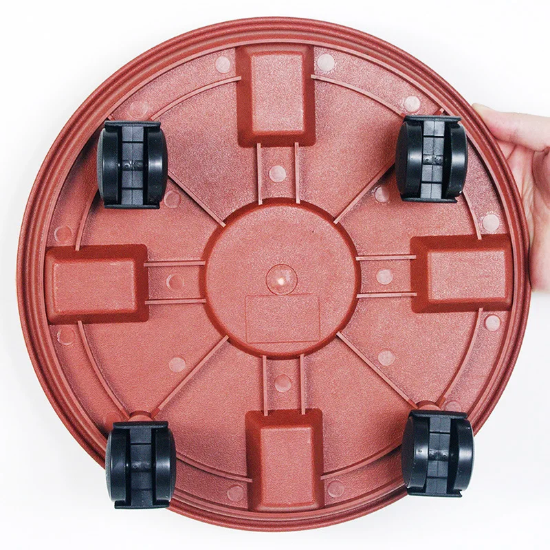 Flower pot plastic large flower pot water tray universal tray with wheel thickened base roller wheel mobile flower pot chassis