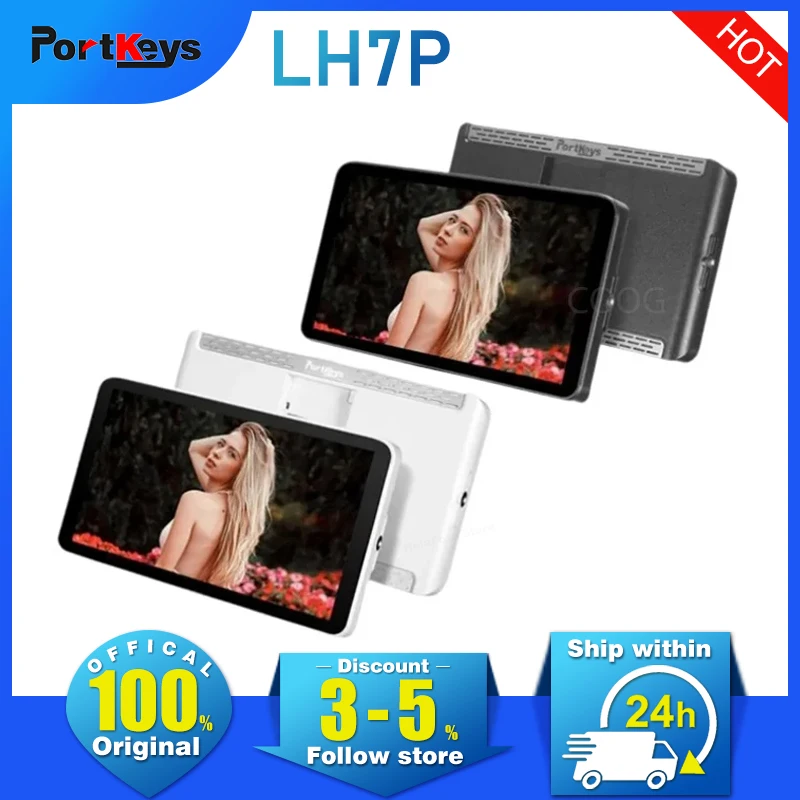Moniteur Vidéo Portkeys LS7P 7" 1000 Nits - Écran Tactile, Contrôle Sans Fil Caméra, Compatible Sony, Canon, Blackmagic
