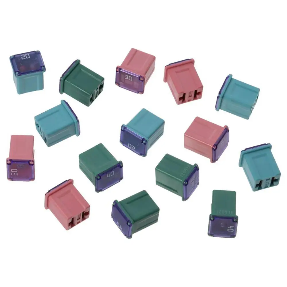 5Pcs Plastic 20A/30A /40A Micro Female Slow Blow Fuse 0.63*0.47*0.56inch Different colors Automotive Cartridge Fuse Car