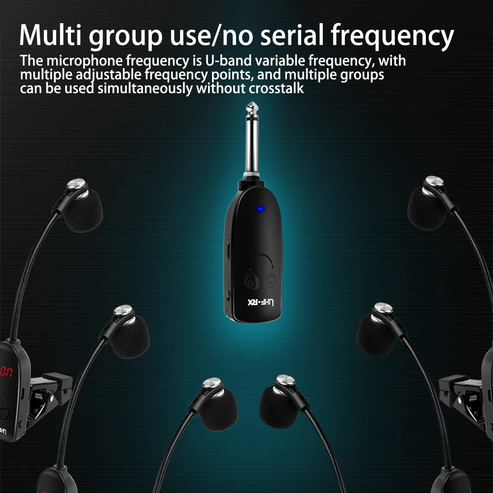 Saxofone Wireless Microphone Mic Saxophone Transmitter and Receiver UHF Professional Mikrofon Music Mike Microphon Kit Microfon