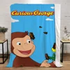 Curious George Blanket Bed Blankets & Throws Luxury Bedding Beach Towel Interior for Home Knitted Plaid Throw Knee Fluffy Soft & 1