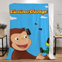 Curious George Blanket Bed Blankets & Throws Luxury Bedding Beach Towel Interior for Home Knitted Plaid Throw Knee Fluffy Soft & 1