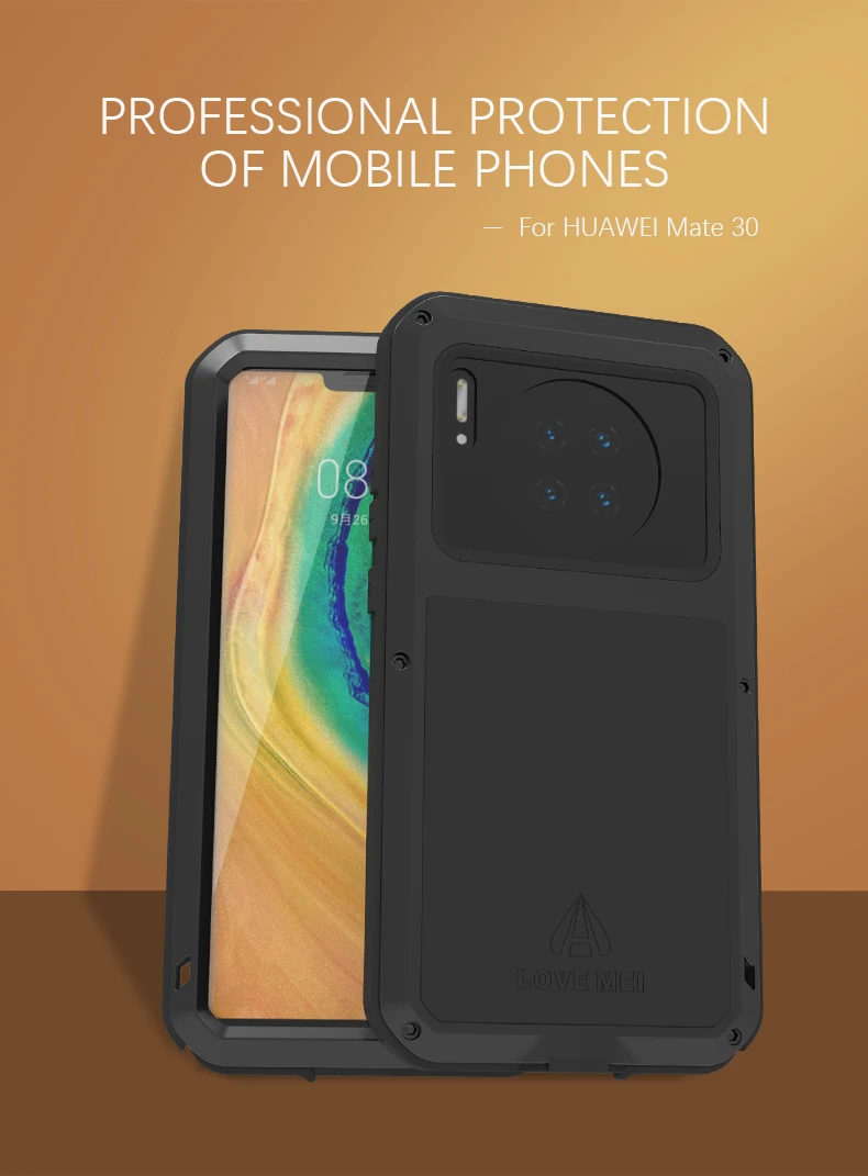 New Powerful Case For Huawei Mate 30 Pro Shock Dirt Proof Metal Armor Cover Phone Case For Huawei Mate 30 Pro Cases 6.39''