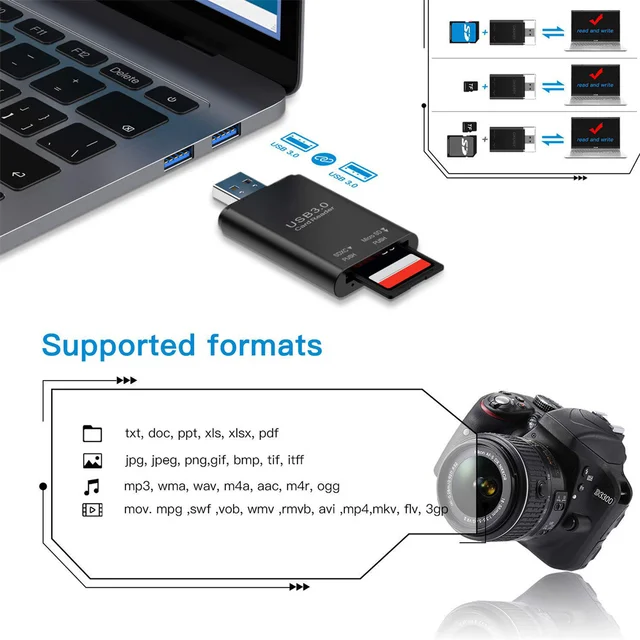 UHS-II USB C Card Reader SD 4.0 Card Reader SD Card Reader Micro SD Card Reader для ноутбука, телефона Macbook PC Card Reader 6