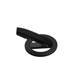 Magnetic Universal Phone Stand and Grip Holder with Hand Strap (Black)