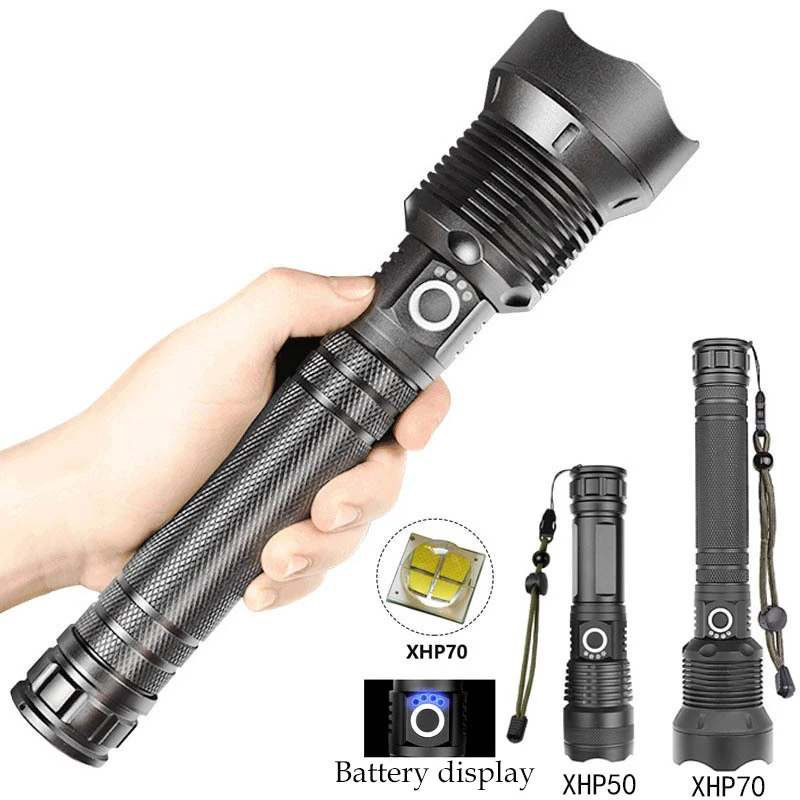 

Led Flashlights High Power Usb Rechargeable P50 Zoom Torch Outdoor Camping Strong Emergency Spotlights Telescopic Flashlight