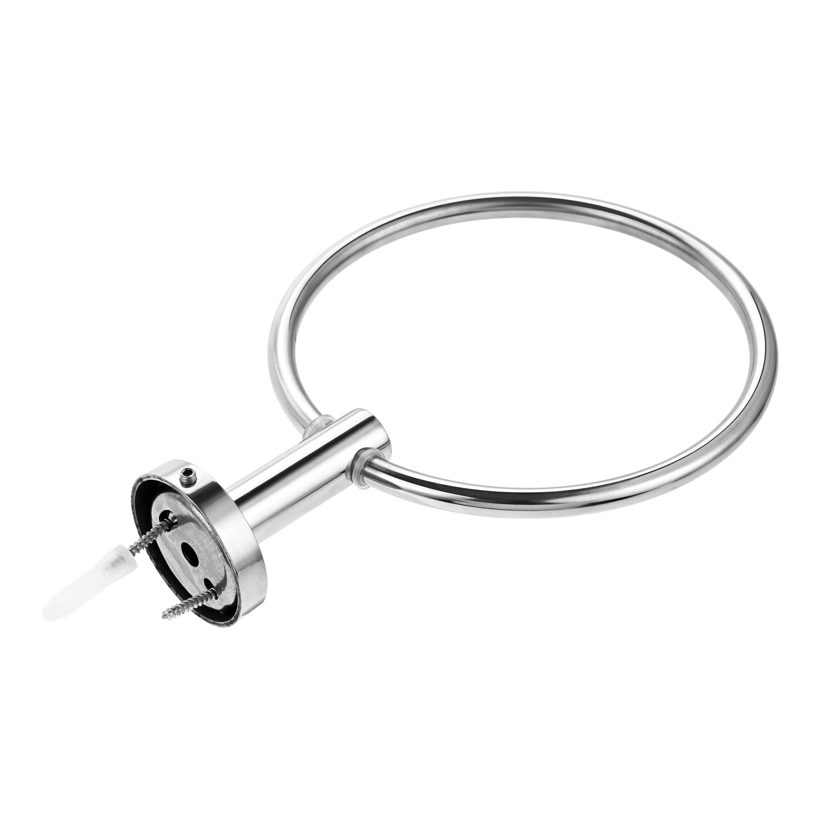 1pc Towel Ring Holder Wall Mount Round Bathroom Accessory Modern Polished Chrome 304 Stainless Steel Shower Hanger