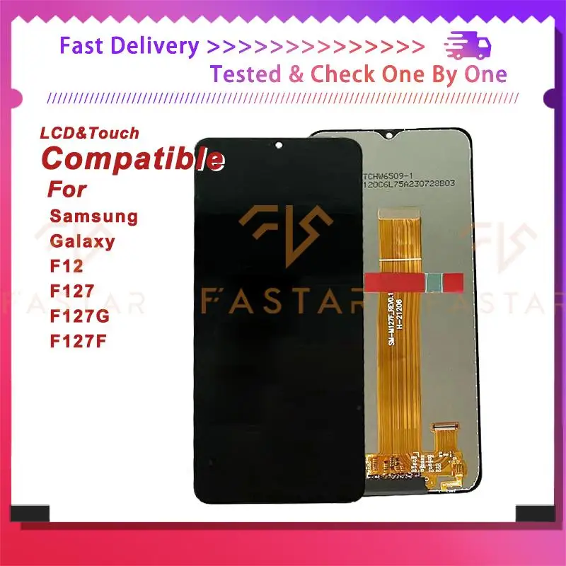 ЖК-дисплей с дигитайзером в сборе для Samsung Galaxy F12 F127G F127F, 6,5 дюйма