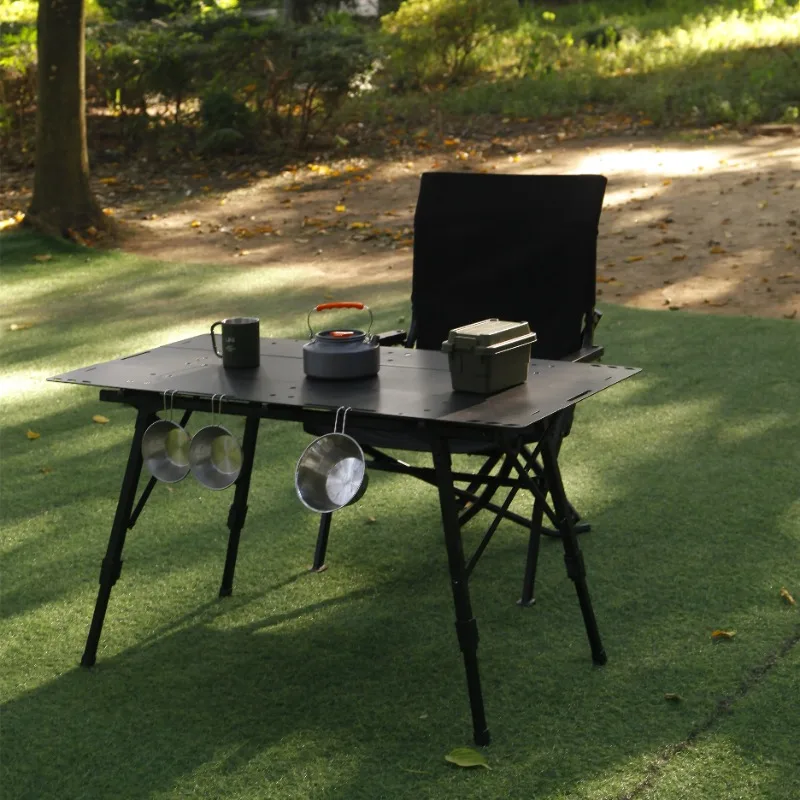 

Camping Folding Table With Kitchen Utensils
