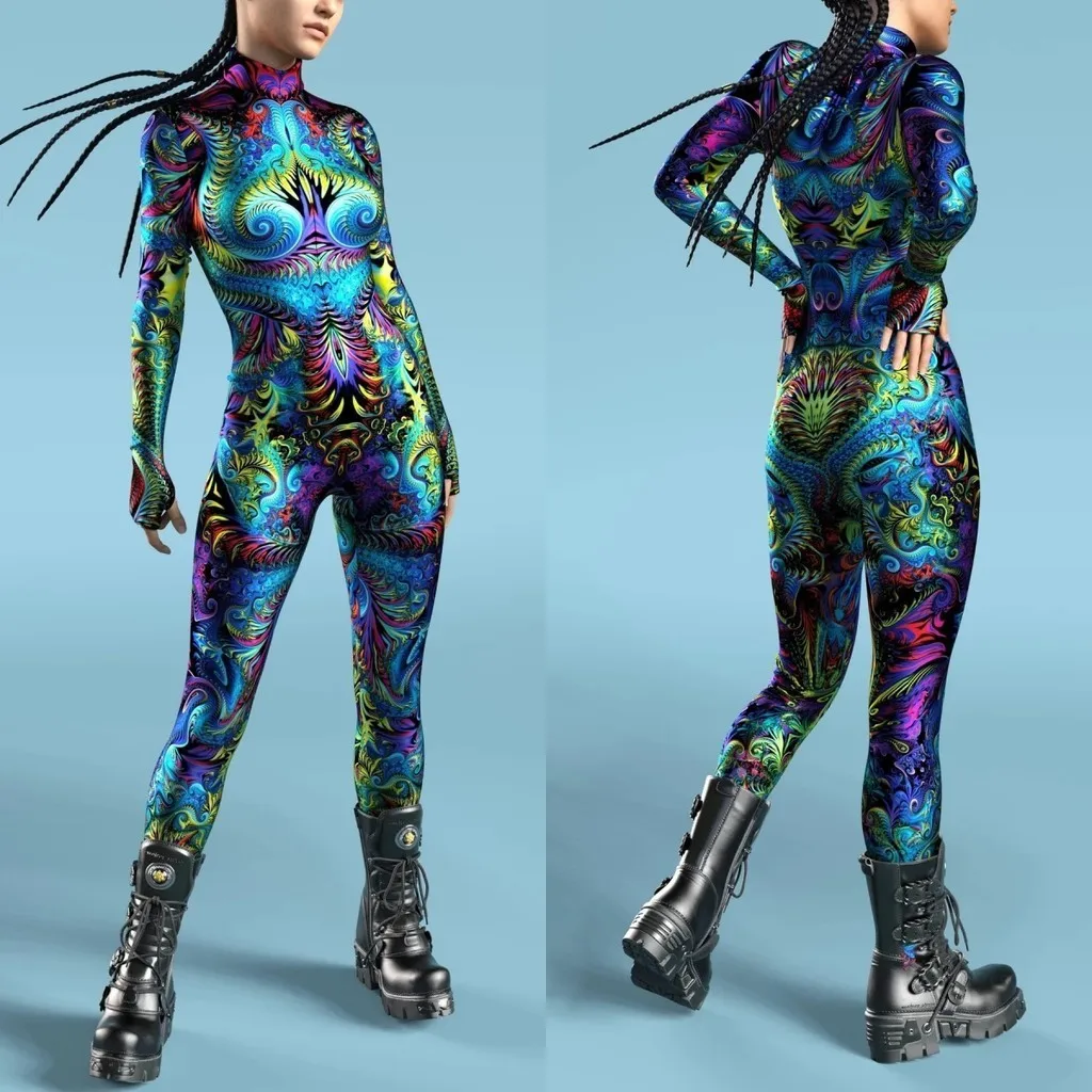

Унисекс, кибер-панк, 3D цифровая печать, Хэллоуин, вечерние, одежда для ролевых игр, женский и мужской костюм для косплея, карнавальный комбинезон