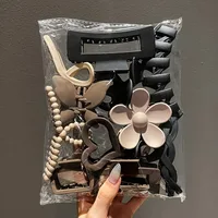 11pcs Women's High-End Frosted Shark Clip Set Back Head Hair Accessories Elegant Hairdressing Headwear