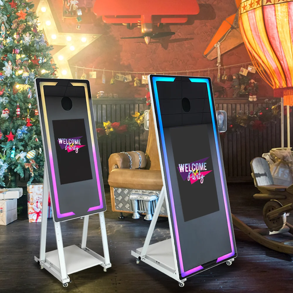 Touch Screen Photobooth Portable 45 65 inch Mirror magic Photo Booth