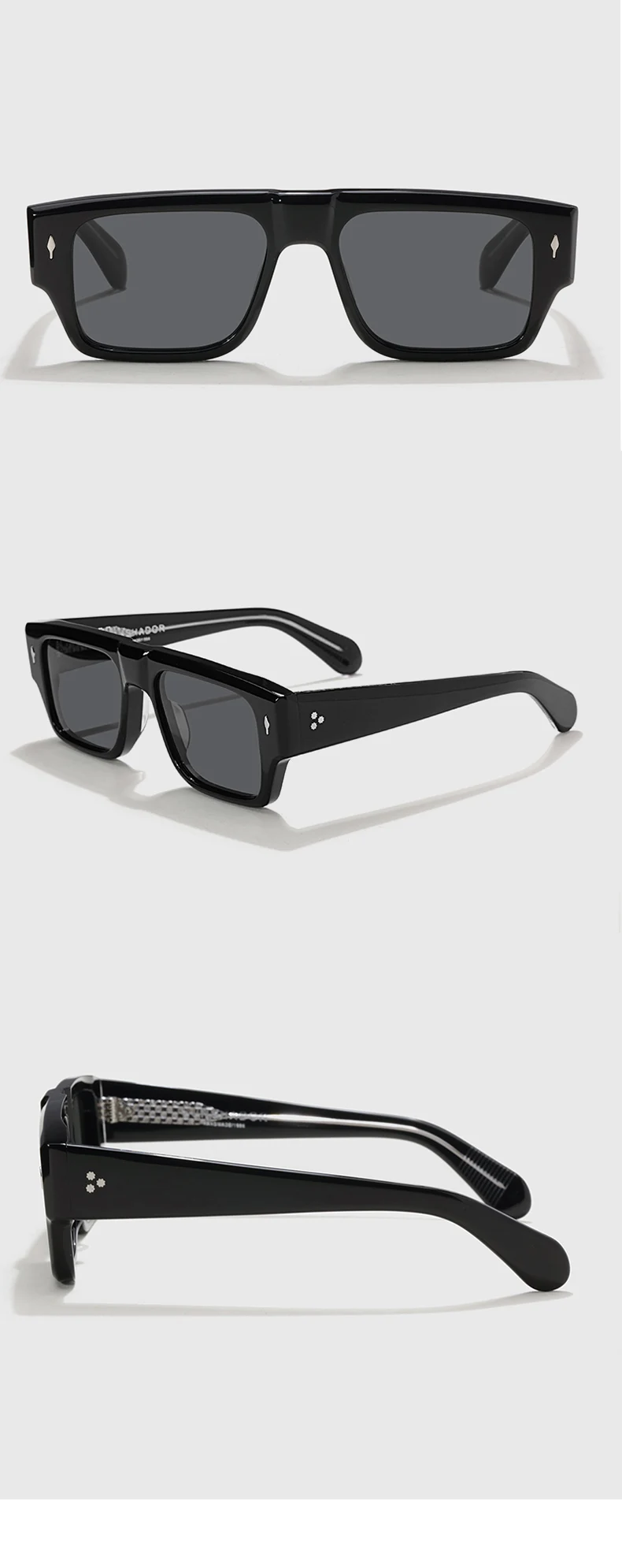 SDEVOTO Quadratische UV400 Sonnenbrille für Männer und Frauen, Tortoiseshell Klassische Brillen, Individuell Gravierbar, Outdoor-Reitbrille, Anti-UV Pro – Detail 13