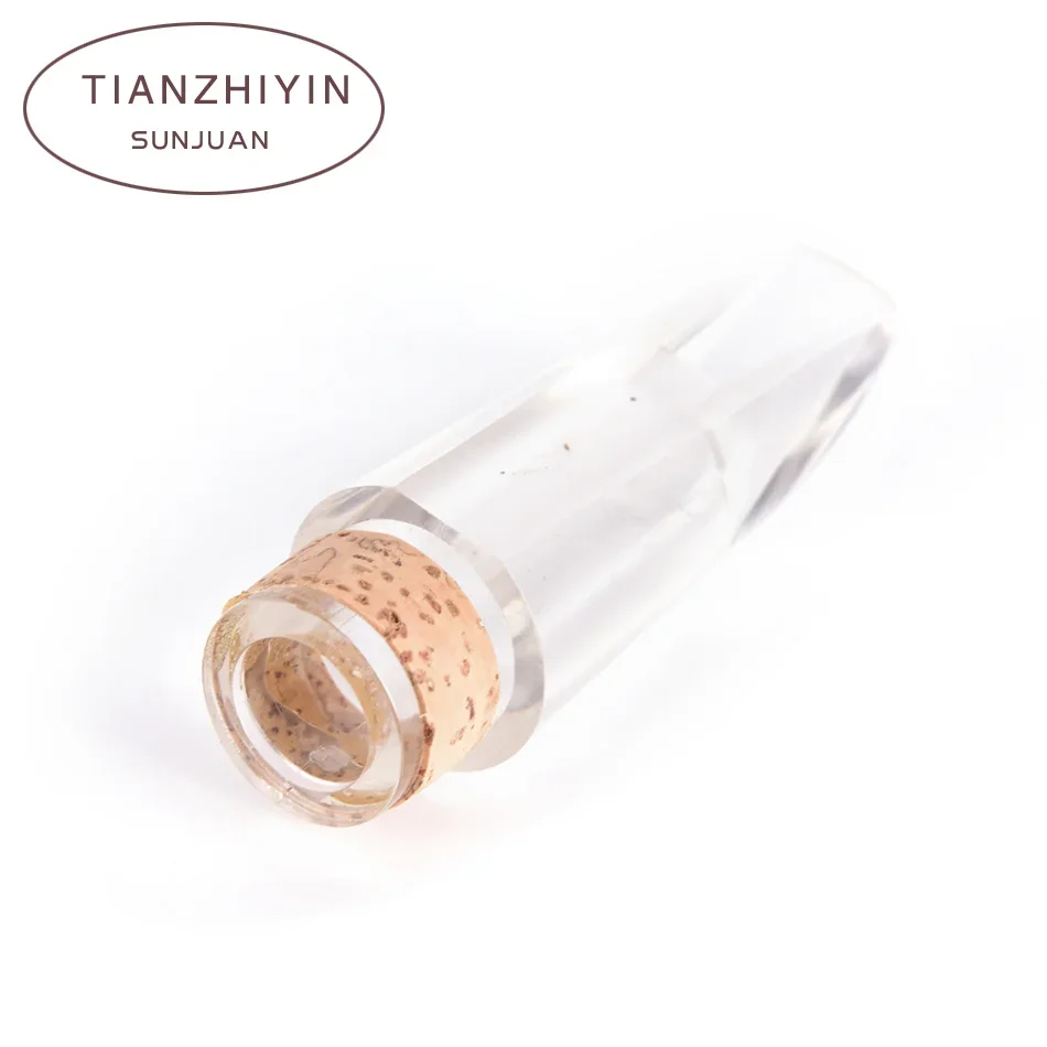 Transparent Flute Head for ABS Clarinet, Mouthpiece, Clear Acrylic Bolwtorch, Cork Parts, 1Pc