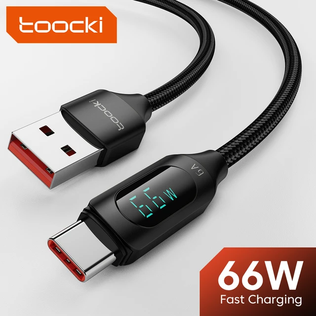 Toocki-Cable de carga rápida tipo C a tipo C, cargador de 100W, PD, USB C a USB  C, Cable de pantalla para Xiaomi POCO f3, Realme, Macbook y iPad