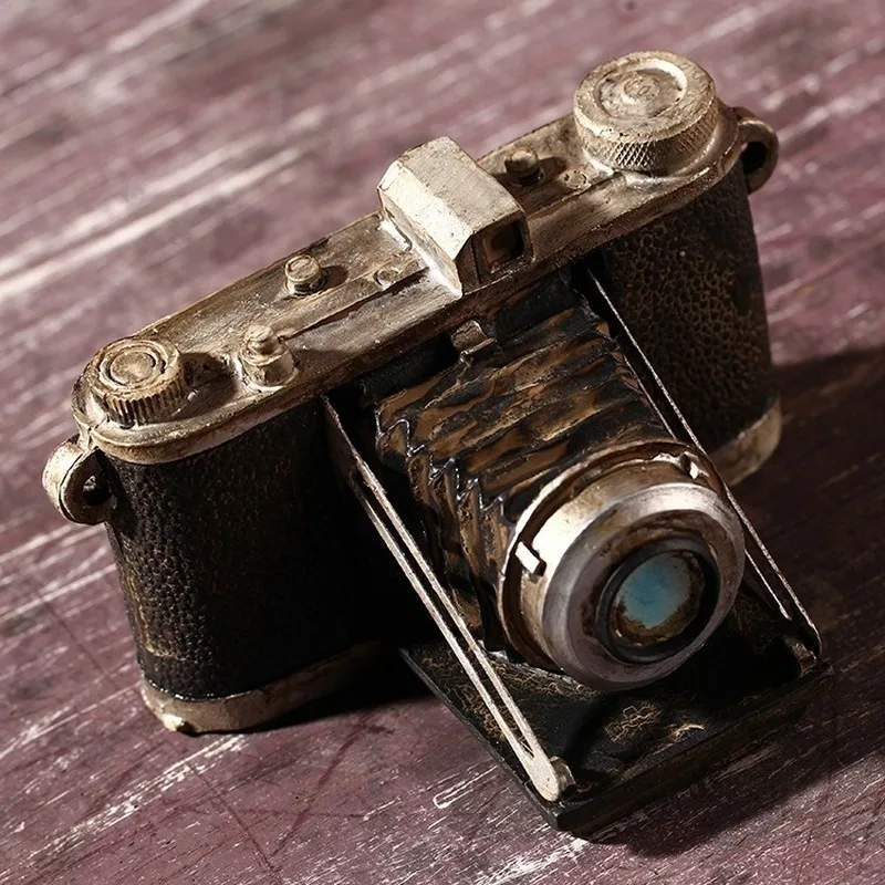 Display Desktop Resin Office Figurine Home Imitation Chic Bar Mini Antique Decor Camera Model Vintage Retro - Image 3