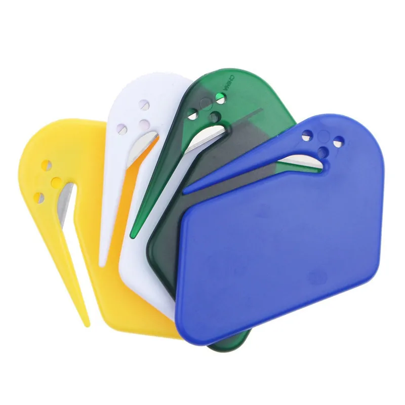 Paper Cutter Mail Opener Unboxing Knife Craft Cutting Knife 1PCS Safety Papers Cutter Mini Plastic Letter Opener Sharp Mail Envelope Opener Courier Unboxing Knife