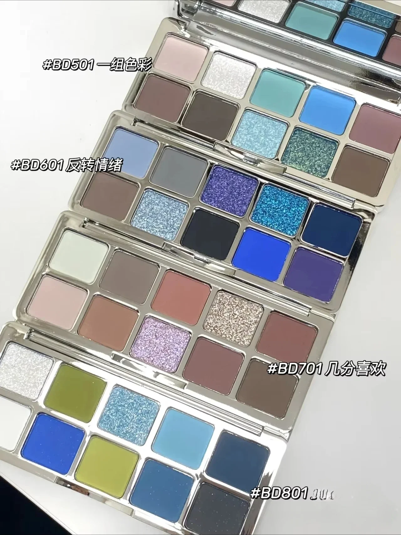 SHEDELLA Fantastic 10Colors Eyeshadow Palette Blue Purple Green Easy to Wear Eyes Long-lasting Makeup