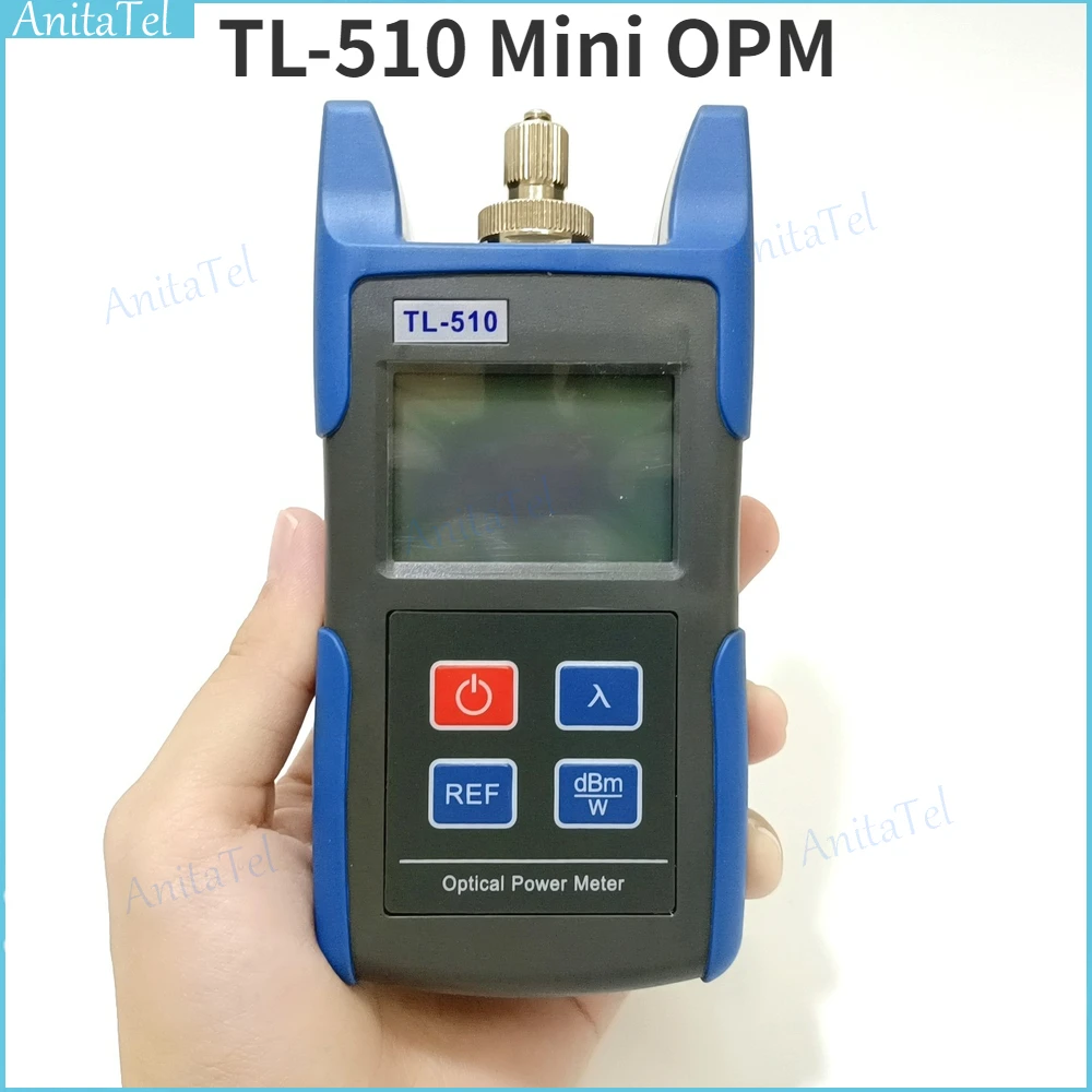 

Handheld TL-510 Mini OPM Optical Power Meter with SC FC interface TL510A -70~+10dBm or TL510C -50~+26dBm Fiber optic tester